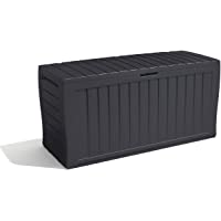 Keter Marvel+ - Caja de almacenamiento para jardín (270 L)- Gris grafito
